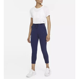 Nike Bliss Luxe 7/8 Training Pants Navy Blue Womens Size M Joggers CU4603 410
